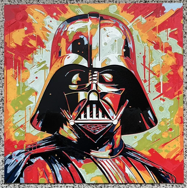Tranh sơn filament Darth Vader phong cách Pop Art - Image 1