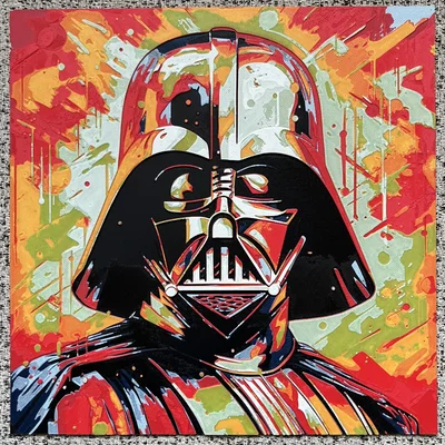Tranh sơn filament Darth Vader phong cách Pop Art