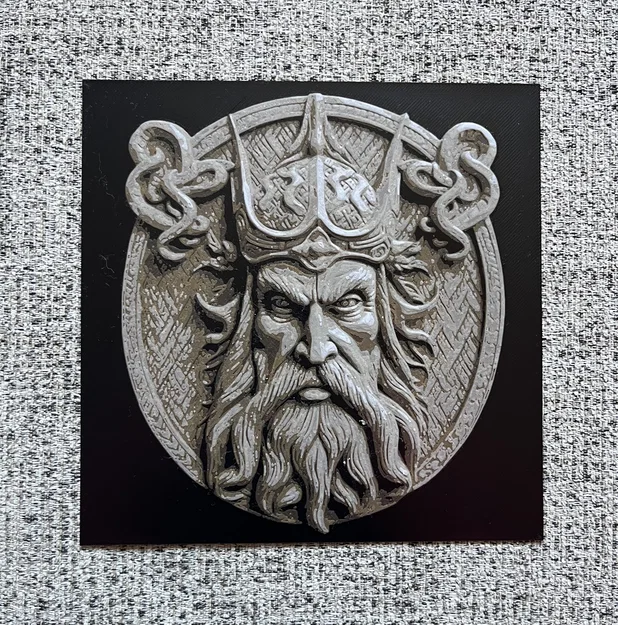 Khắc gỗ phong cách Viking với màu sắc filament - Image 1