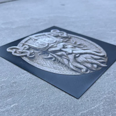 Khắc gỗ phong cách Viking với màu sắc filament