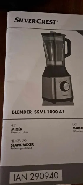 Phần giữa thay thế cho máy xay Lidl SSML 1000 A1 - Image 3