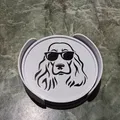 Đế lót ly cocker spaniel với chân đế - Thumbnail 1
