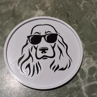 Đế lót ly cocker spaniel với chân đế