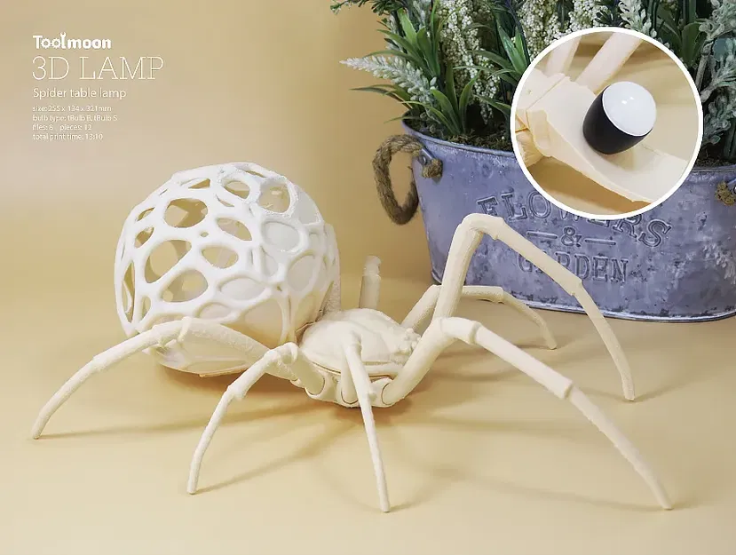 Đèn bàn và đèn tường hình nhện lớn - Image 1