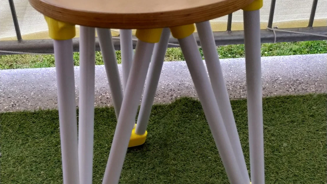 Ghế Hocker Ikea với ống PVC 25mm cho DIY - Image 1