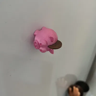 Nam châm heo đất giữ đồng xu 1 Cent