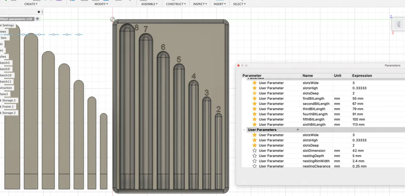 Khay đựng mũi khoan Gridfinity 3x2 có thể xếp chồng - Image 4