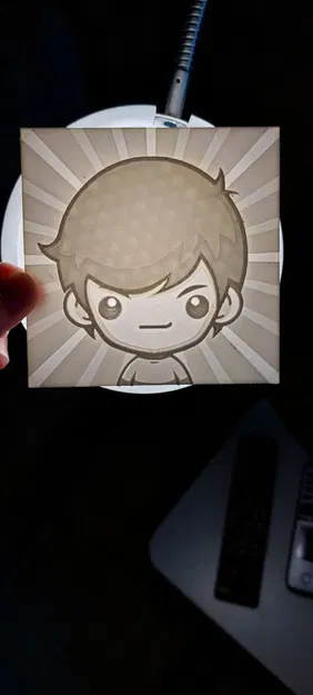 Mô hình lithophane hình cậu bé dễ thương - Image 1