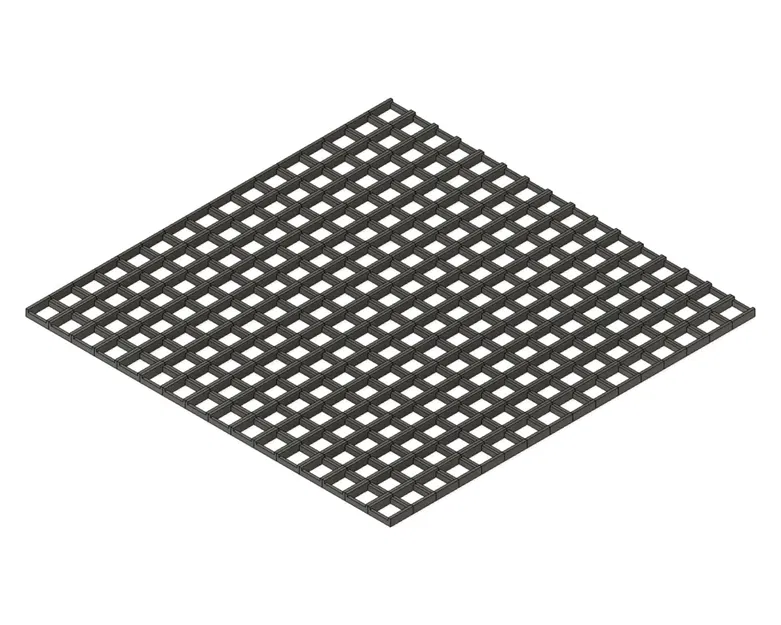 Mô hình lưới LED 16x16 với không gian cho linh kiện - Image 1