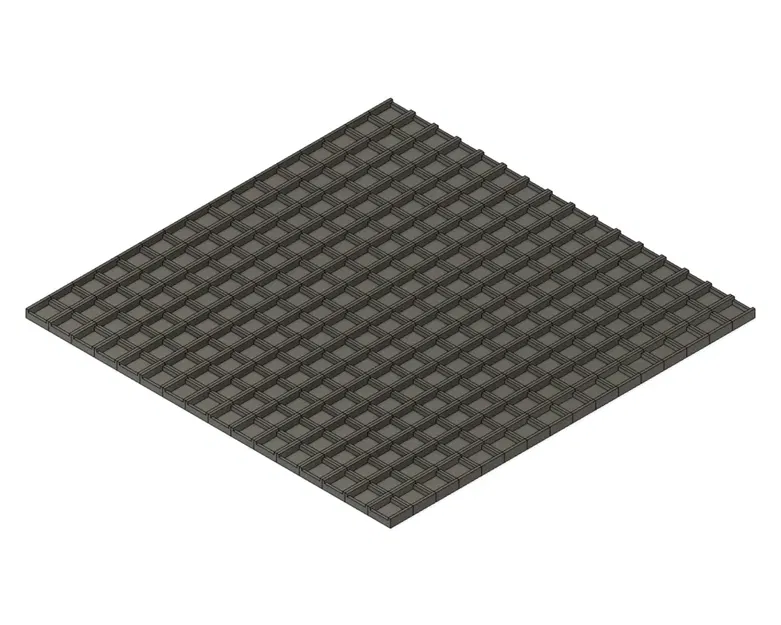 Mô hình lưới LED 16x16 với không gian cho linh kiện - Image 2