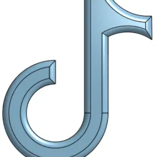 Biểu tượng TikTok 3D cao 0.8cm