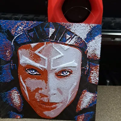 Ahsoka trong phong cách vẽ filament 3D sắc màu