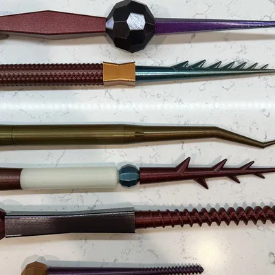 Gậy phép thuật dành cho phù thủy in từ Openscad