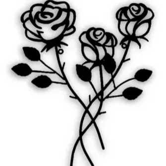 Decal tường hoa hồng