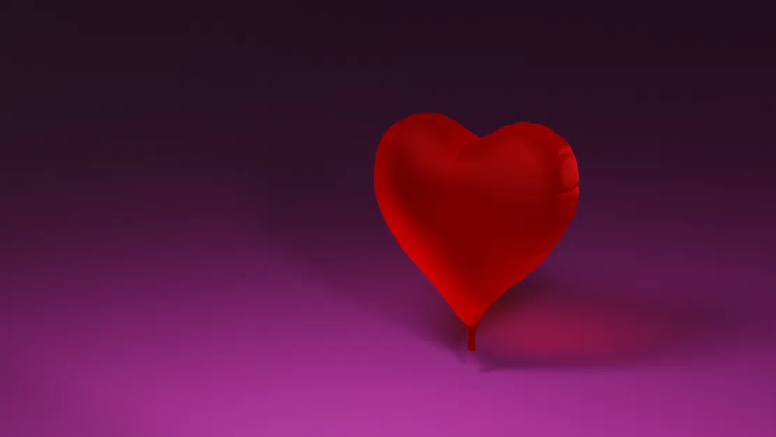 Bóng bay hình trái tim dễ thương tạo ra từ Blender - Image 1