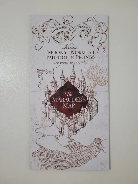 Tranh tường bản đồ Marauder từ Harry Potter - Image 1