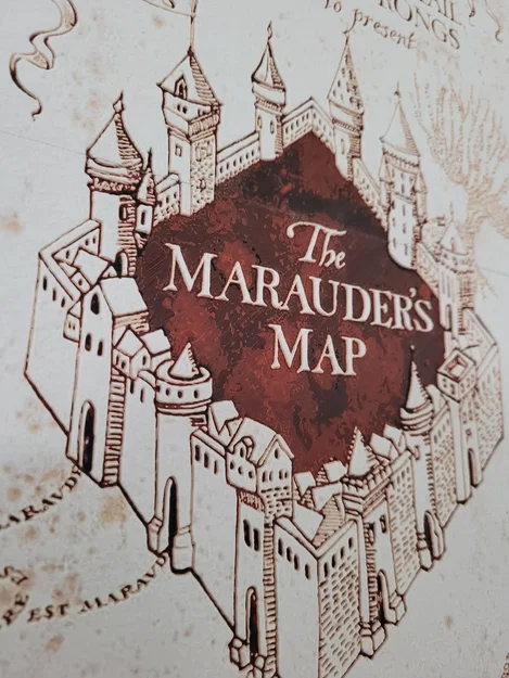 Tranh tường bản đồ Marauder từ Harry Potter - Image 2