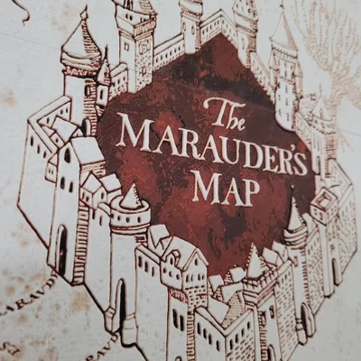 Tranh tường bản đồ Marauder từ Harry Potter