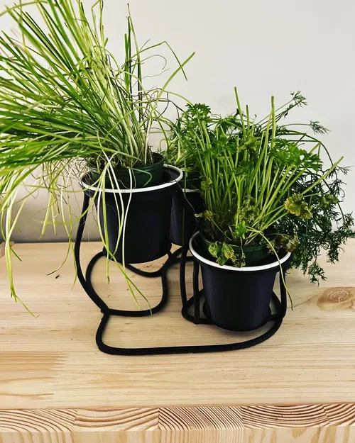 Giá đỡ ba tầng cho chậu cây gia vị và hoa - Image 2