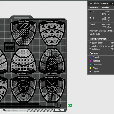 Mẫu họa tiết lấp đầy Bambu Labs cho máy in 3D