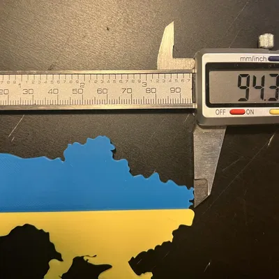 Nam châm tủ lạnh hình cờ Ukraine 2 mảnh