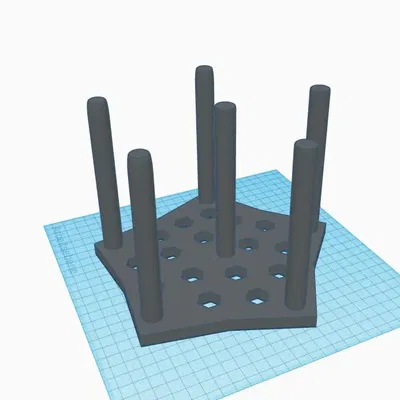 Giá đỡ nhỏ cho chai hoặc ly với thiết kế 6 mặt