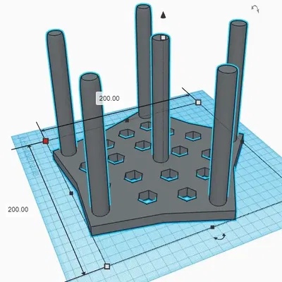 Giá đỡ nhỏ cho chai hoặc ly với thiết kế 6 mặt