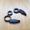 Móc khóa karambit với ổ bi in sẵn - Thumbnail 1
