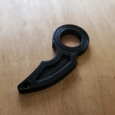 Móc khóa karambit với ổ bi in sẵn