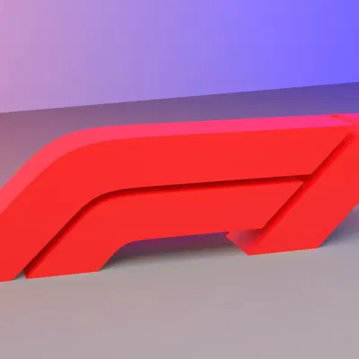 Biểu tượng F1 3D đứng độc lập với nền hỗ trợ kín đáo