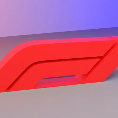 Biểu tượng F1 3D đứng độc lập với nền hỗ trợ kín đáo