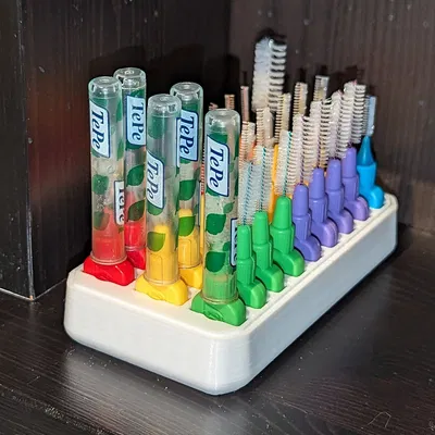 Giá đỡ bàn chải kẽ TePe cải tiến với nhiều ngăn hơn