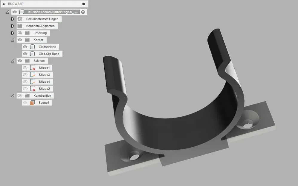 Giá đỡ chân bếp và kẹp tròn cho tủ bếp - Image 1