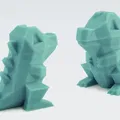 Totodile phong cách low-poly cho in 3D - Thumbnail 1