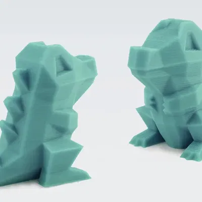 Totodile phong cách low-poly cho in 3D