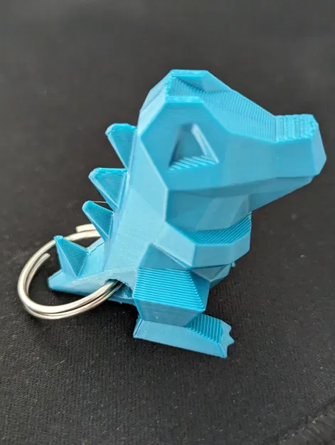 Móc khóa Totodile phong cách Low-Poly - Image 1
