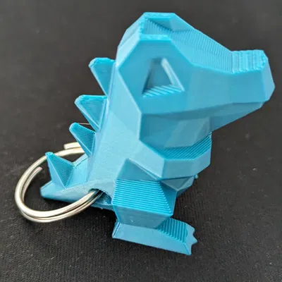 Móc khóa Totodile phong cách Low-Poly