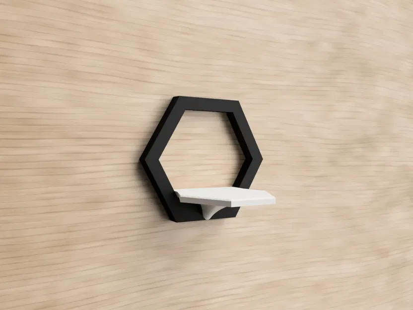 Giá đỡ hình lục giác treo tường kiểu dáng hiện đại - Image 1