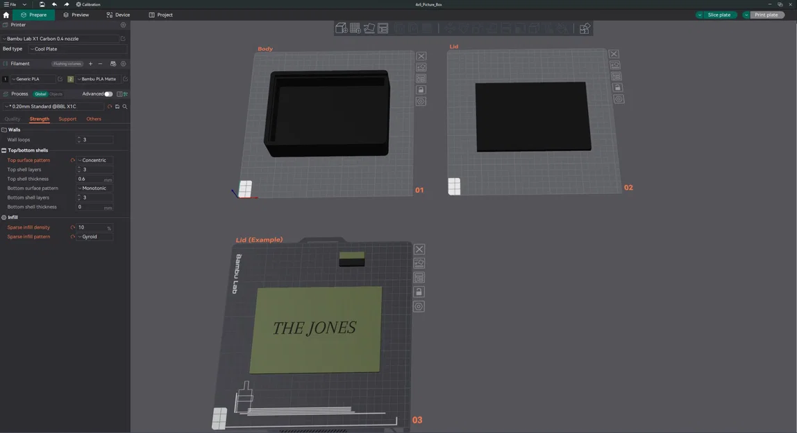 Hộp đựng ảnh 4x6 với nắp trượt cho quà tặng - Image 2