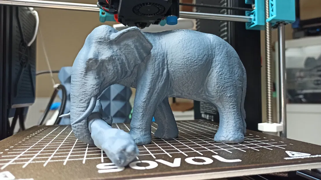 Voi mang khúc gỗ trong mô hình nghệ thuật 3D - Image 6