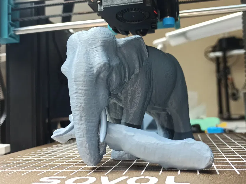 Voi mang khúc gỗ trong mô hình nghệ thuật 3D - Image 7