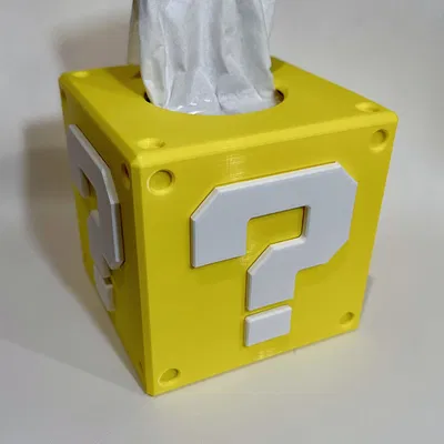 Vỏ hộp giấy ăn phong cách khối dấu hỏi Mario