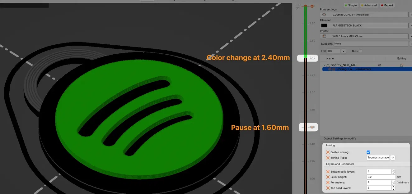 Móc khóa NFC 25mm phong cách Spotify nhẹ nhàng - Image 2