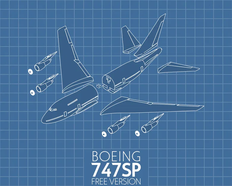 Mô hình máy bay Boeing 747SP tỷ lệ 1:200 - Image 10