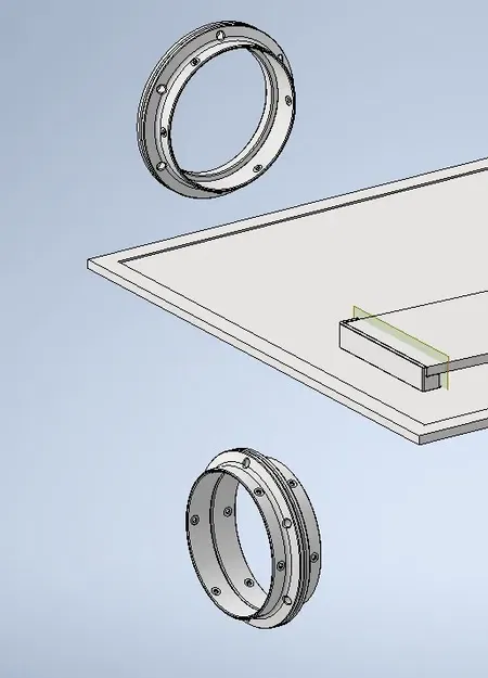 Khớp nối ống hút từ tính 152mm cho máy móc - Image 1