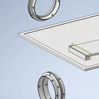 Khớp nối ống hút từ tính 152mm cho máy móc