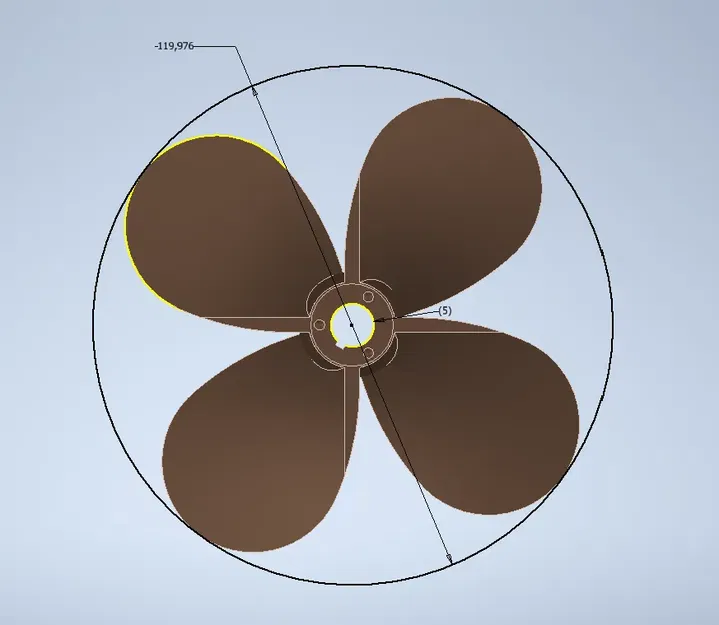 Cánh quạt thuyền trái với 4 lưỡi xoáy - Image 3
