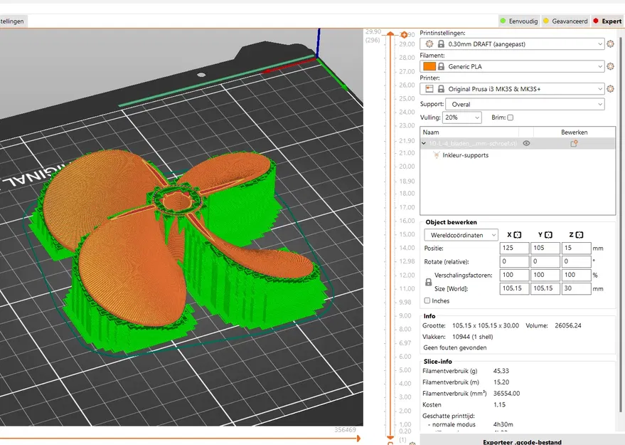 Cánh quạt thuyền trái với 4 lưỡi xoáy - Image 4