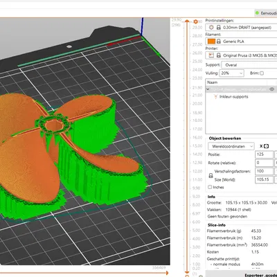 Cánh quạt thuyền trái với 4 lưỡi xoáy