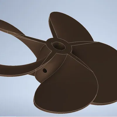 Cánh quạt tàu thủy 5 lưỡi cho mô hình 3D